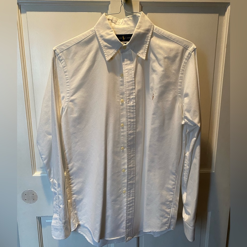 Men’s Ralph Lauren Polo Oxford Shirt. Small. White.